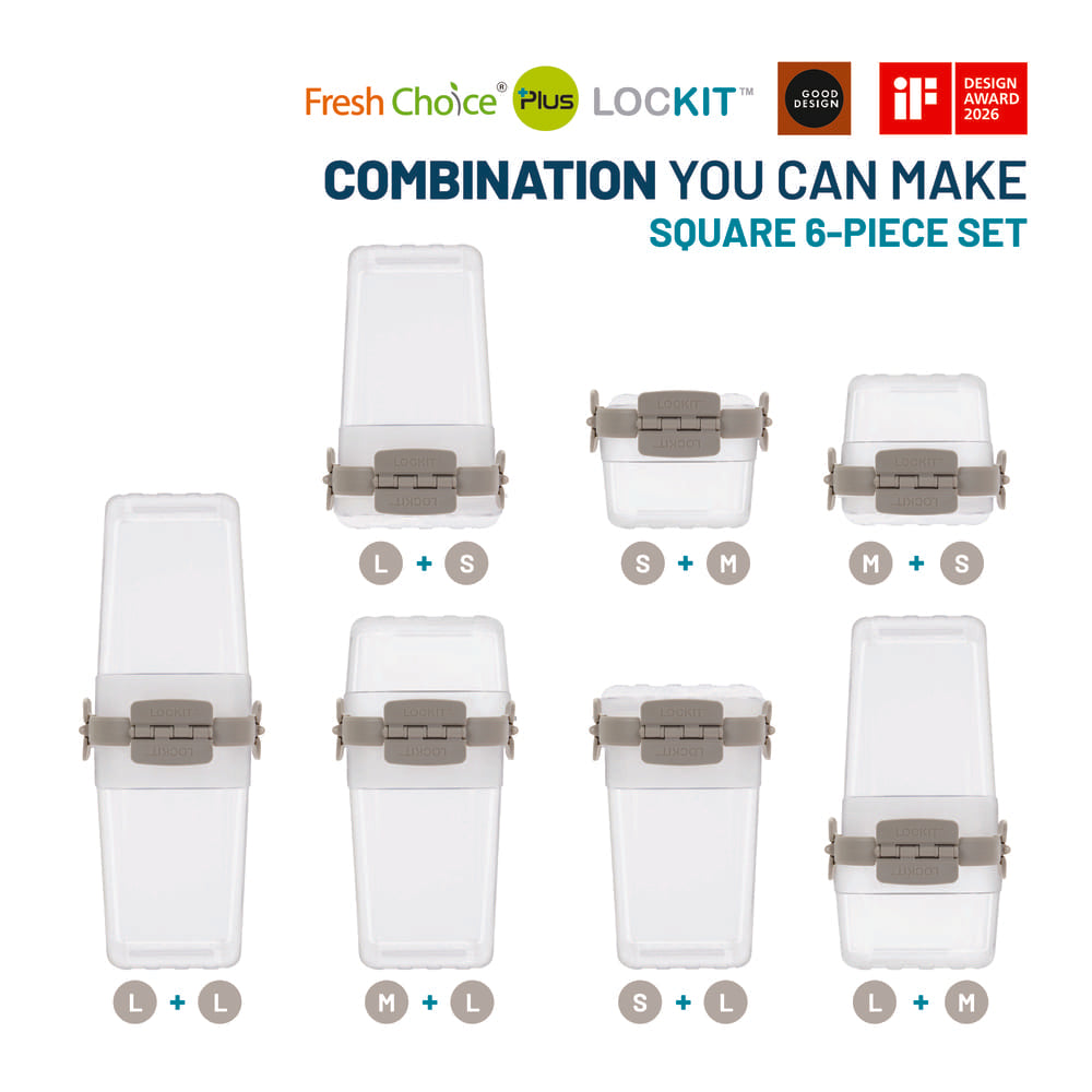 Fresh Choice LOCKIT Square 6-Piece Set