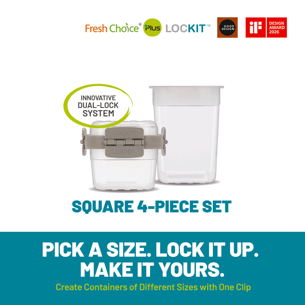Fresh Choice LOCKIT Square 4-Piece Set