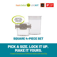 Fresh Choice LOCKIT Square 4-Piece Set