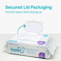 Hoppi Wet Wipes - 80 Sheets-3 in 1 Bundle Pack (with White Cap)