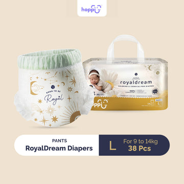 Hoppi Royal Dream Diaper Pant L (38 Packs) - Astra Family