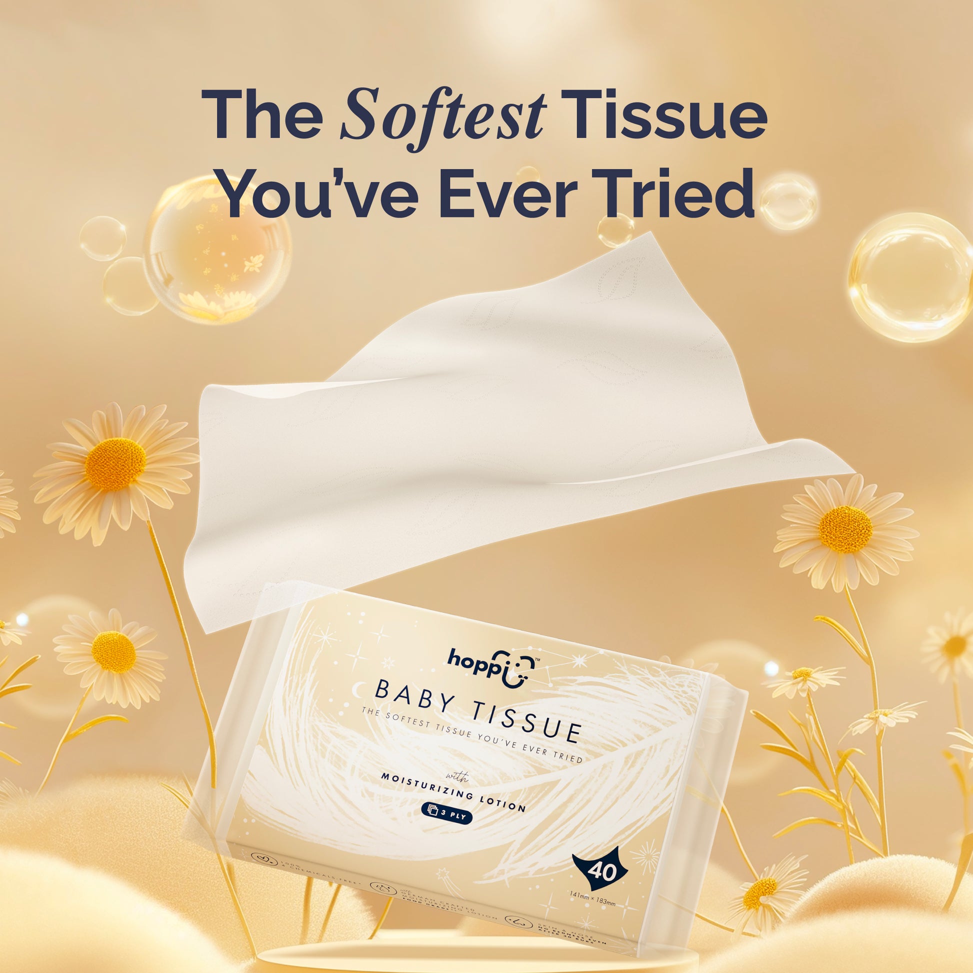 Hoppi Baby Tissue Bundles Pack - 40 sheets - 10 in 1 Bundle Pack