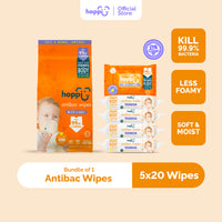 Hoppi 20's 5-In-1 Bundle Pack Antibacterial Wet Wipes