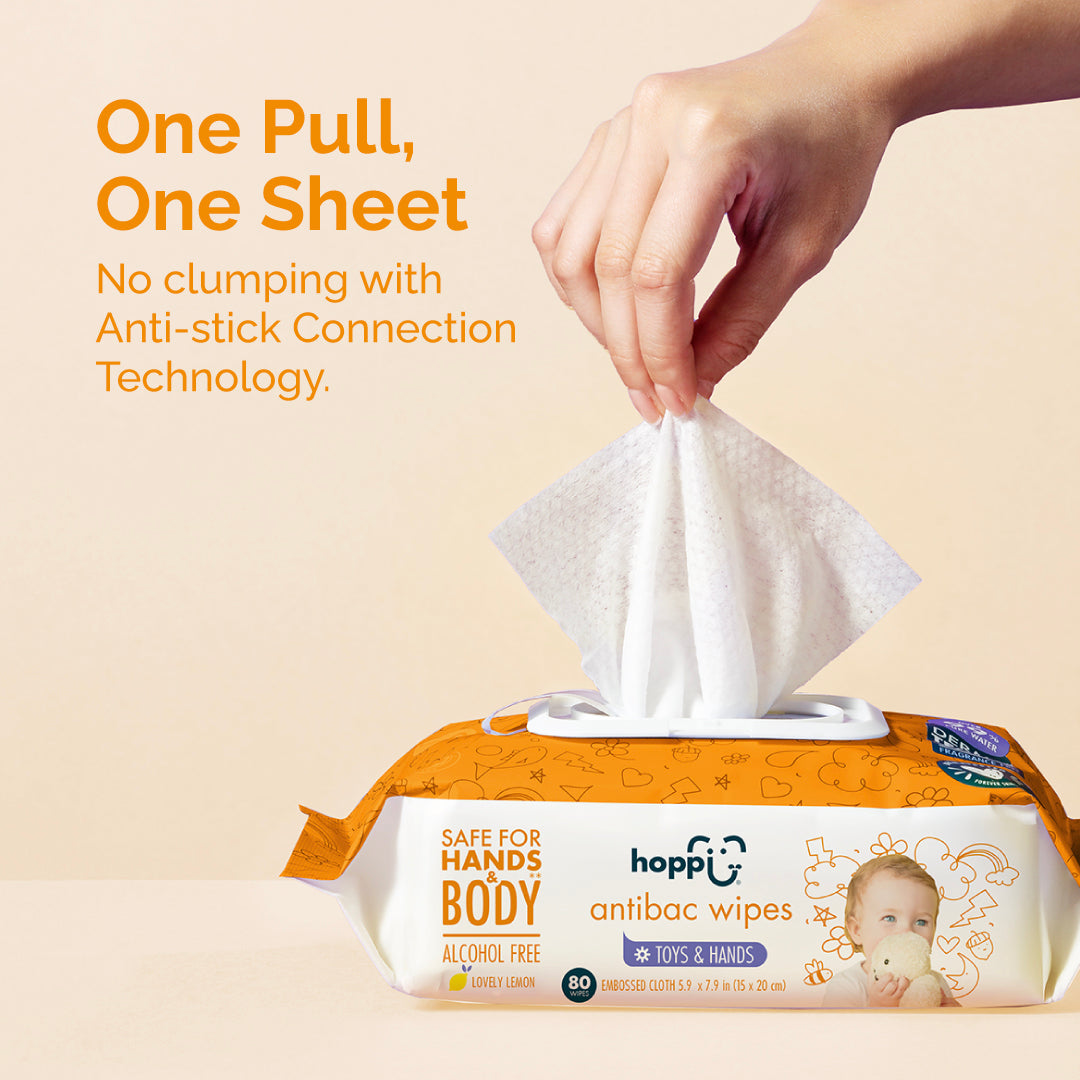Hoppi 20's 5-In-1 Bundle Pack Antibacterial Wet Wipes