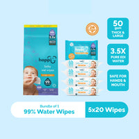 Hoppi 20 Sheets 5-In-1 Bundle Pack Baby Wet Wipes - Astra Family
