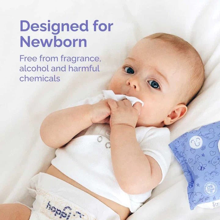Hoppi 99% Premium Water Baby Wipes - 20 sheets - 5 in 1 Bundle Pack