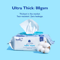 Hoppi 80 Sheets 2-in-1 Bundle Pack Premium Baby Glacier Wet Wipes