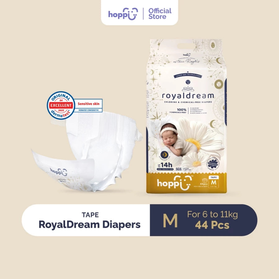 [CARTON] Hoppi RoyalDream Baby Diaper Tape X4 - Astra Family