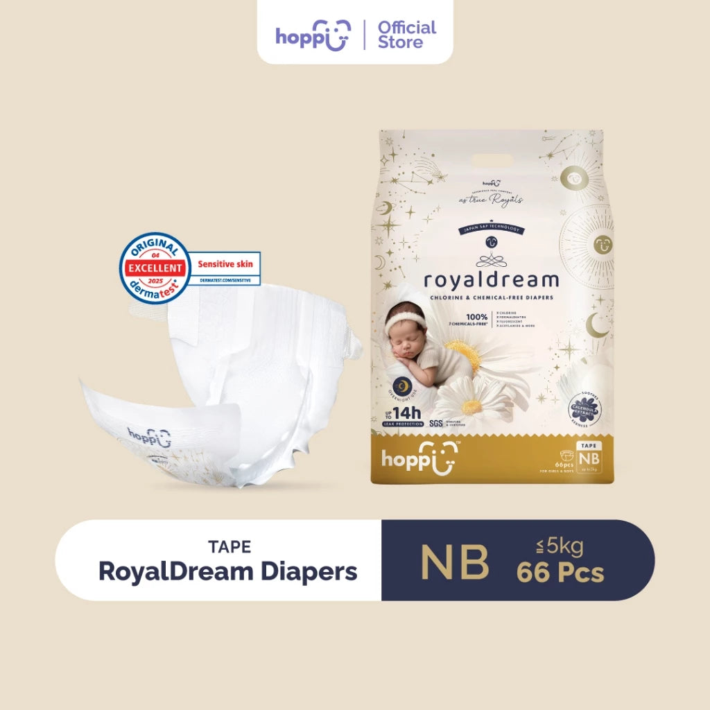 [CARTON] Hoppi RoyalDream Baby Diaper Tape X4