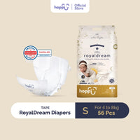 [CARTON] Hoppi RoyalDream Baby Diaper Tape X4 - Astra Family