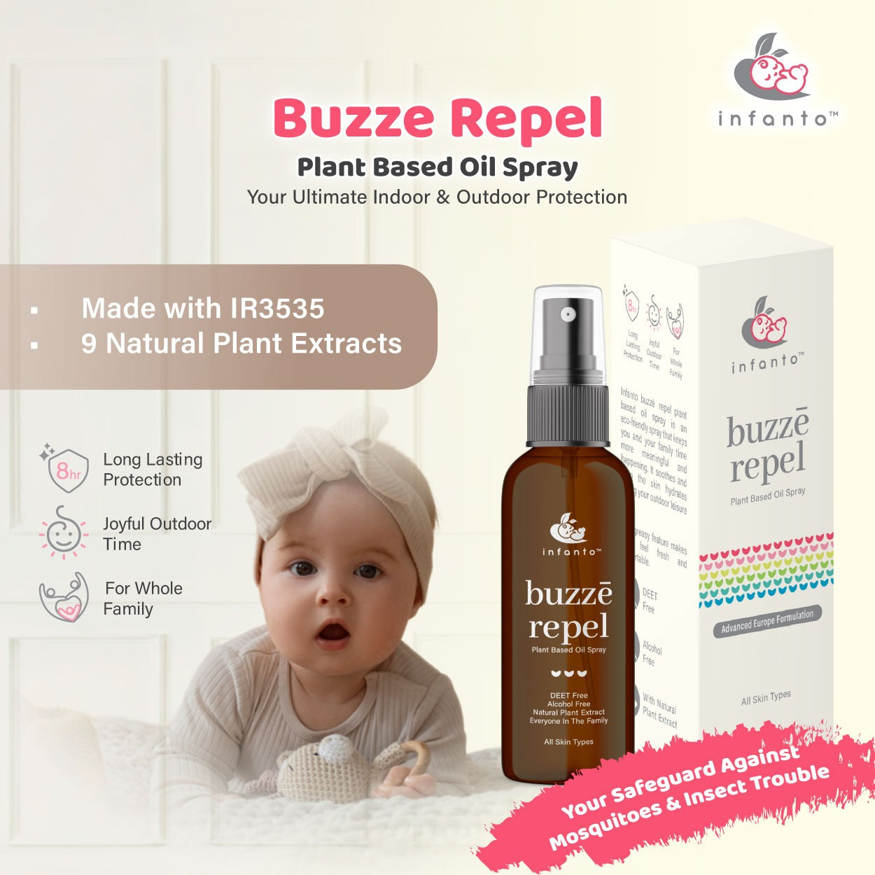 INFANTO BUZZE REPEL PLANT BASED OIL SPRAY 100ml