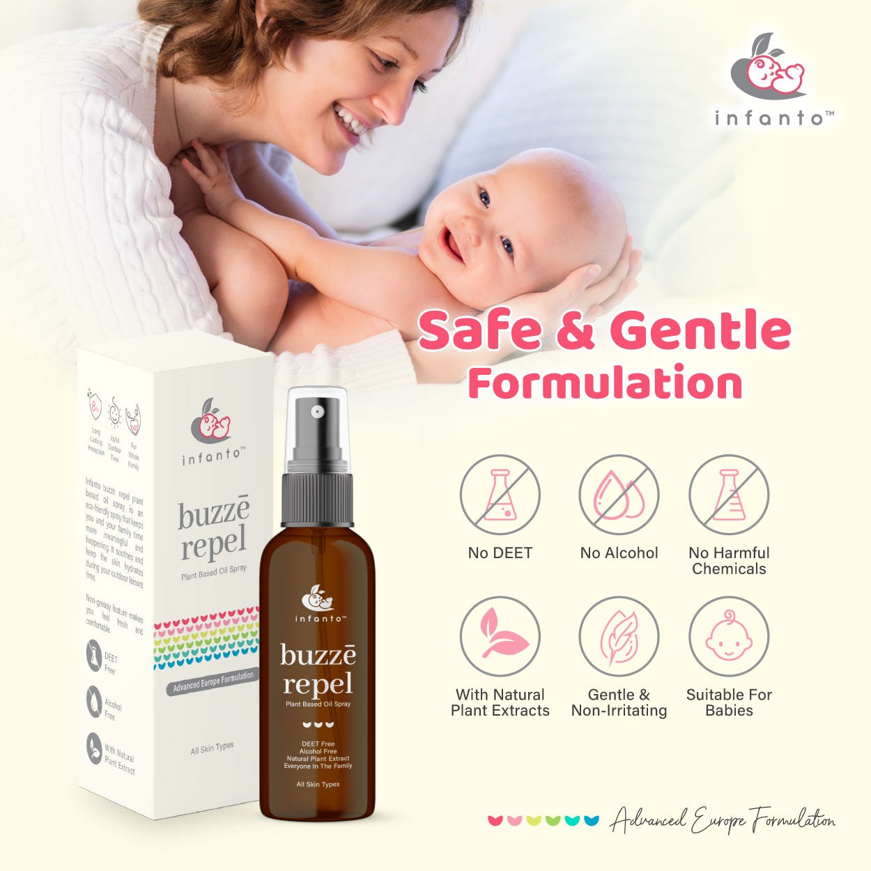 INFANTO BUZZE REPEL PLANT BASED OIL SPRAY 100ml