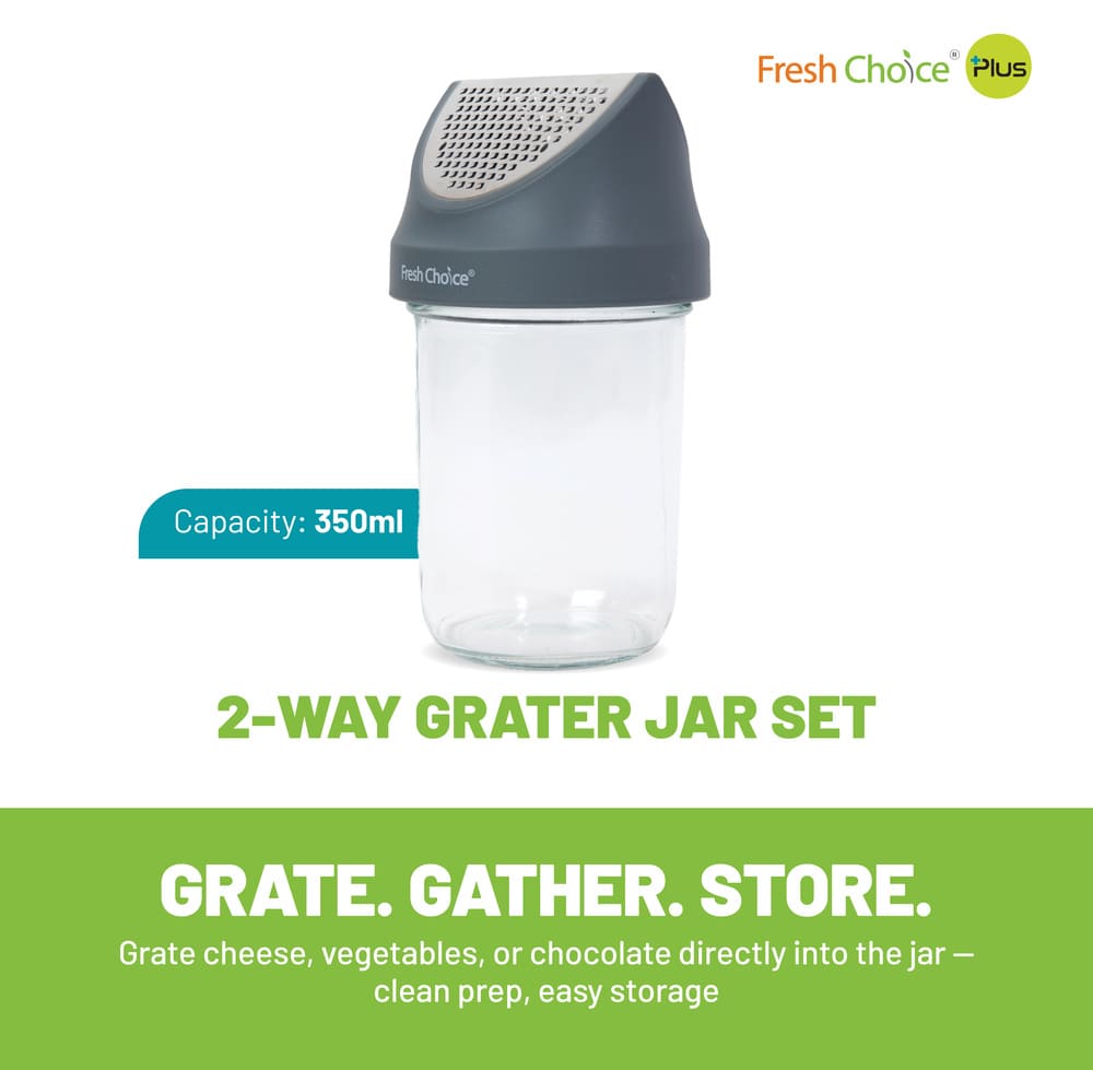 Fresh Choice 2 Way Grater Jar Set