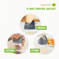 Fresh Choice 2 Way Grater Jar Set