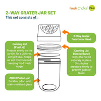Fresh Choice 2 Way Grater Jar Set