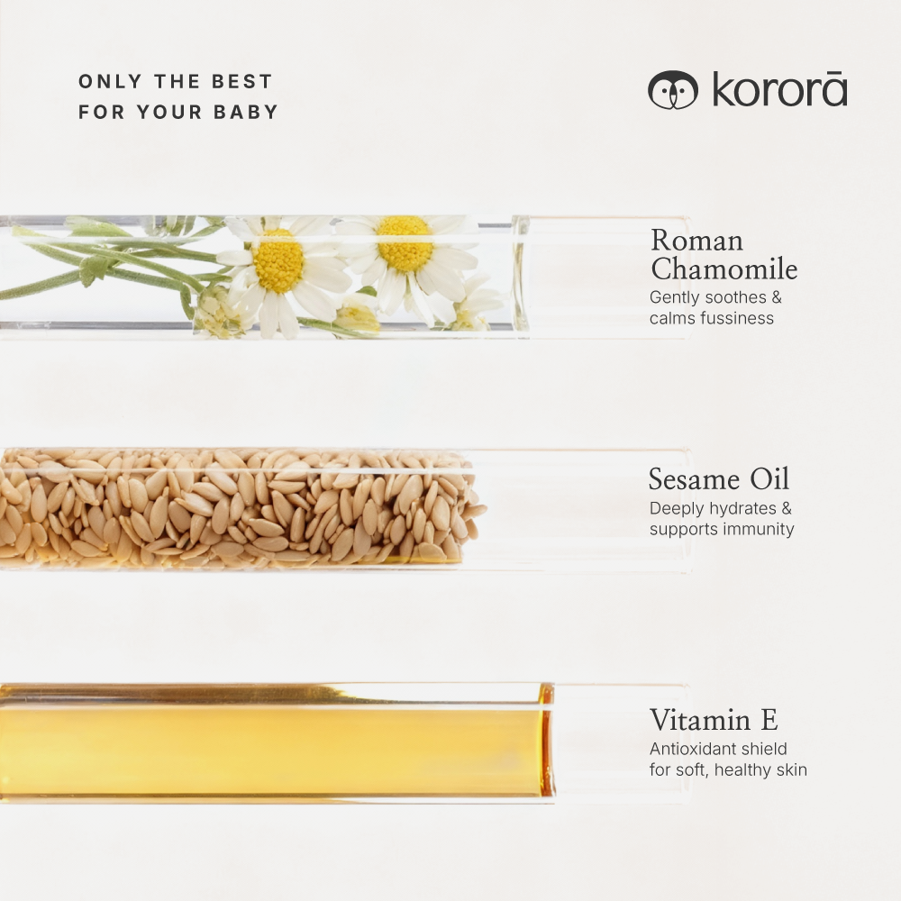 Korora Calming Massage Oil 50ml | Calm & Soothing for Sensitive Skin | Minyak Urut Bayi Menenangkan | 婴儿舒缓安睡按摩油