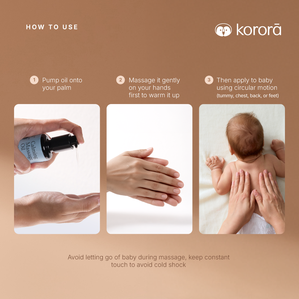Korora Calming Massage Oil 50ml | Calm & Soothing for Sensitive Skin | Minyak Urut Bayi Menenangkan | 婴儿舒缓安睡按摩油