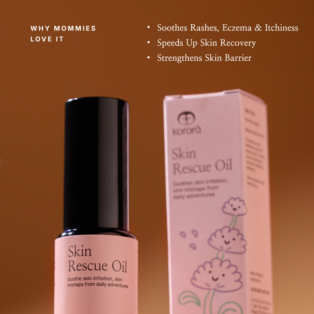 Korora Skin Rescue Oil 15ml | Soothes Dry, Irritated & Sensitive Skin | Minyak Kulit Sensitif Bayi | 婴儿敏感皮肤舒缓修护油