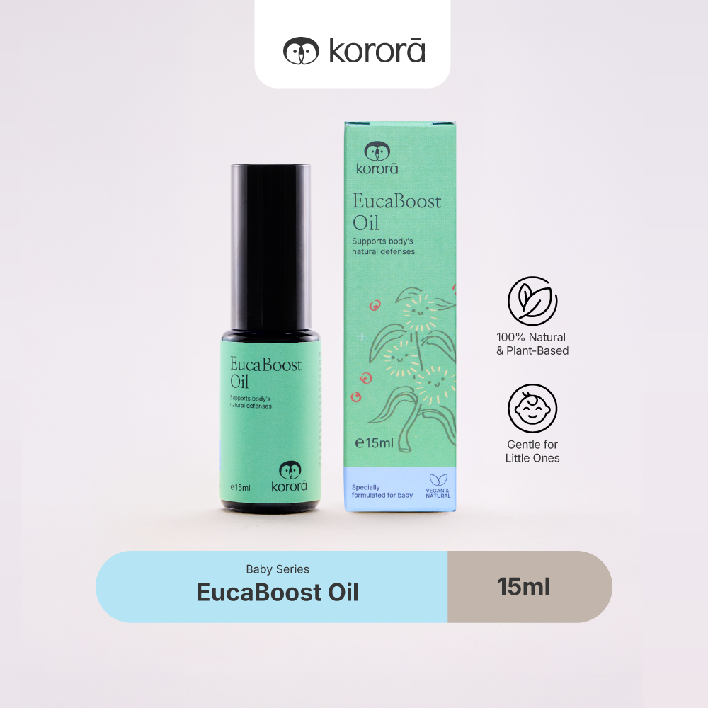 Korora EucaBoost Oil 15ml | Flu Season & Stuffy Nose Comfort | Minyak Urut Dada Bayi Selsema | 婴儿感冒鼻塞舒缓按摩油
