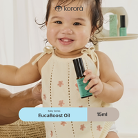 Korora EucaBoost Oil 15ml | Flu Season & Stuffy Nose Comfort | Minyak Urut Dada Bayi Selsema | 婴儿感冒鼻塞舒缓按摩油