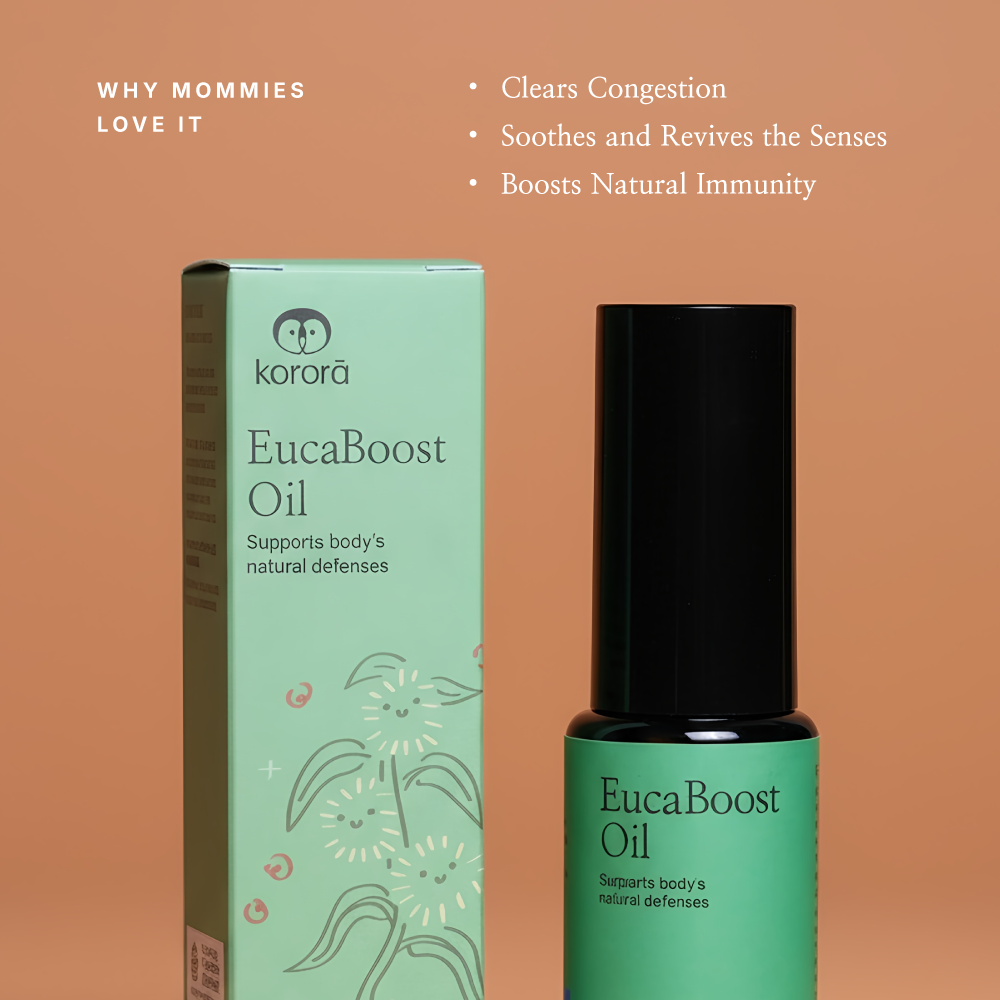 Korora EucaBoost Oil 15ml | Flu Season & Stuffy Nose Comfort | Minyak Urut Dada Bayi Selsema | 婴儿感冒鼻塞舒缓按摩油