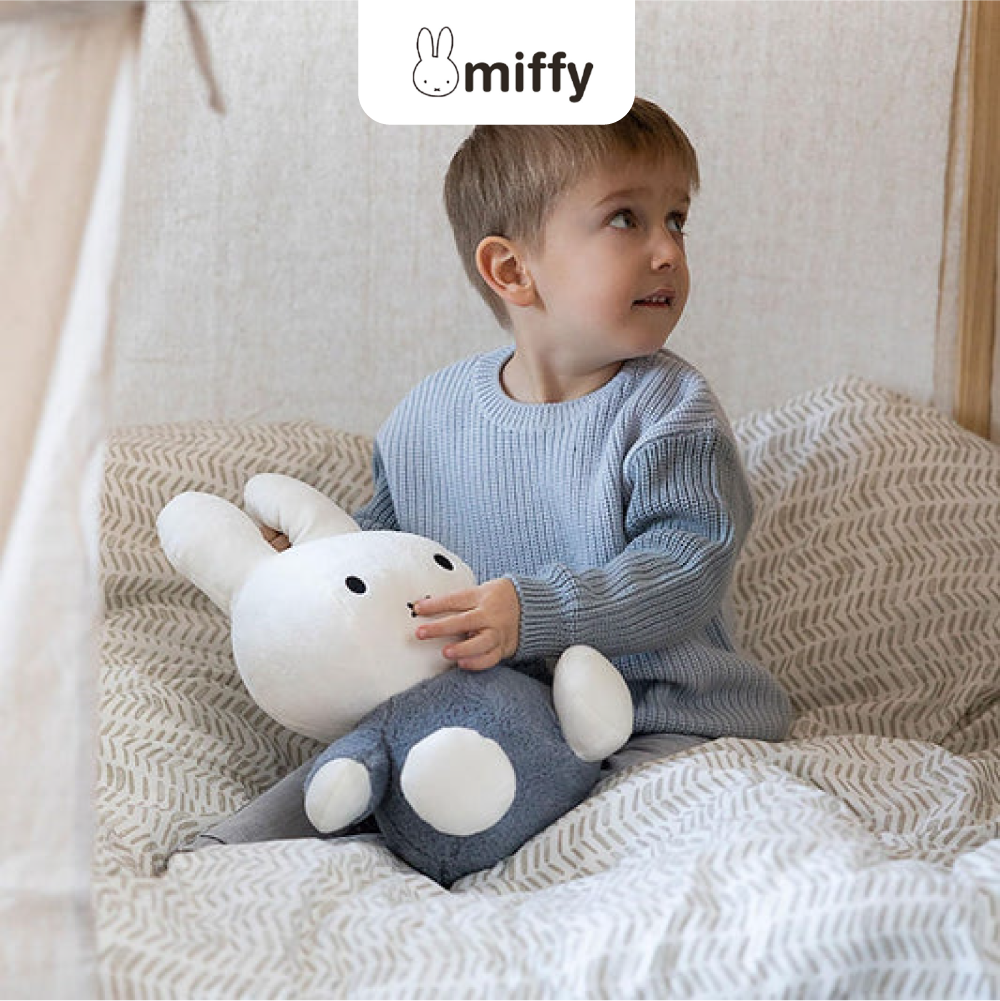 MIFFY Cuddle with Bell 25cm Fluffy Blue