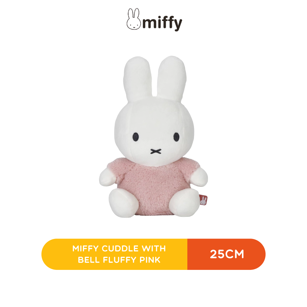 MIFFY Cuddle with Bell 25cm Fluffy Pink