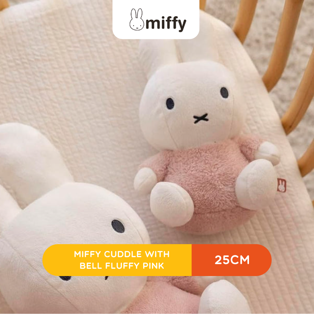MIFFY Cuddle with Bell 25cm Fluffy Pink