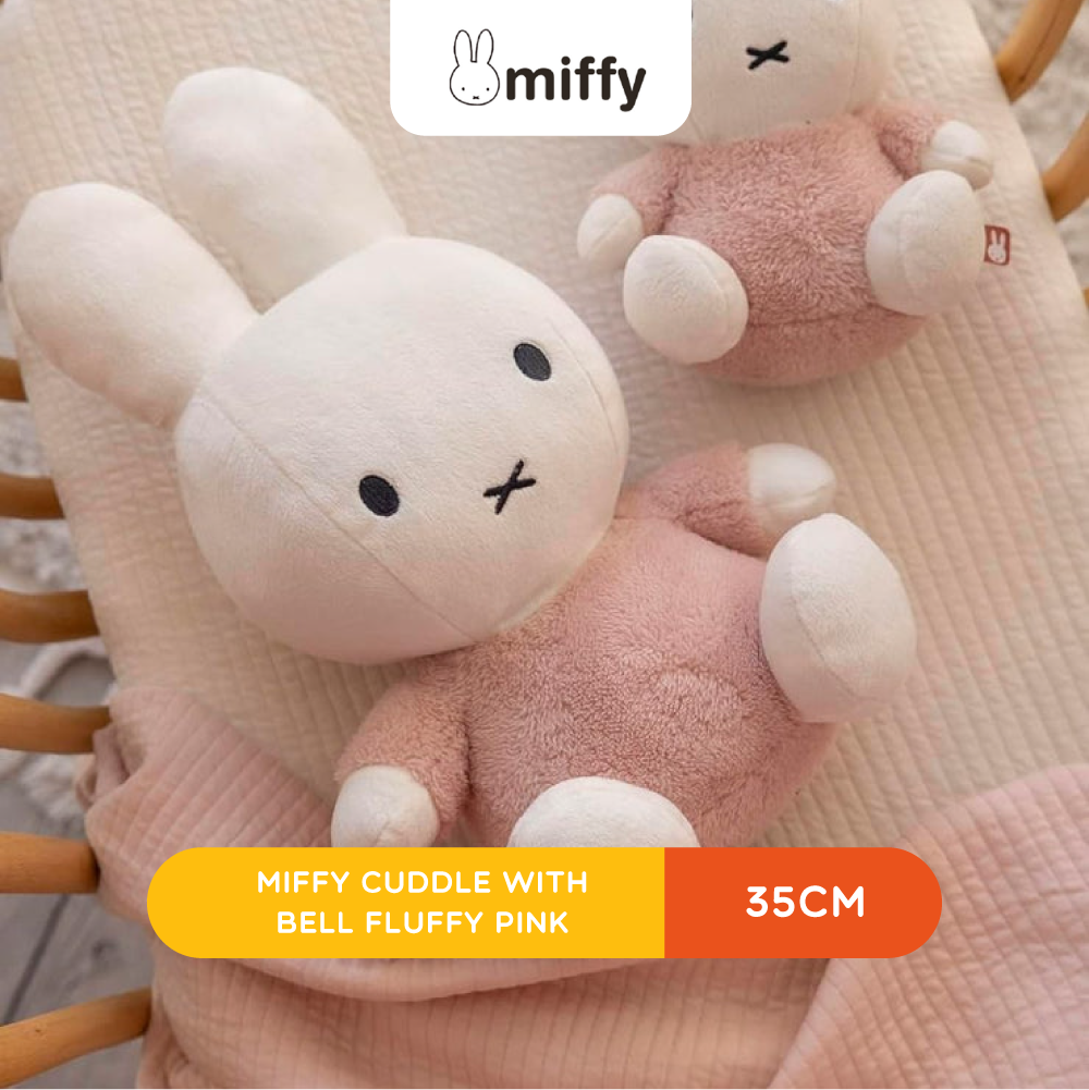 MIFFY Cuddle with Bell 35cm Fluffy Pink
