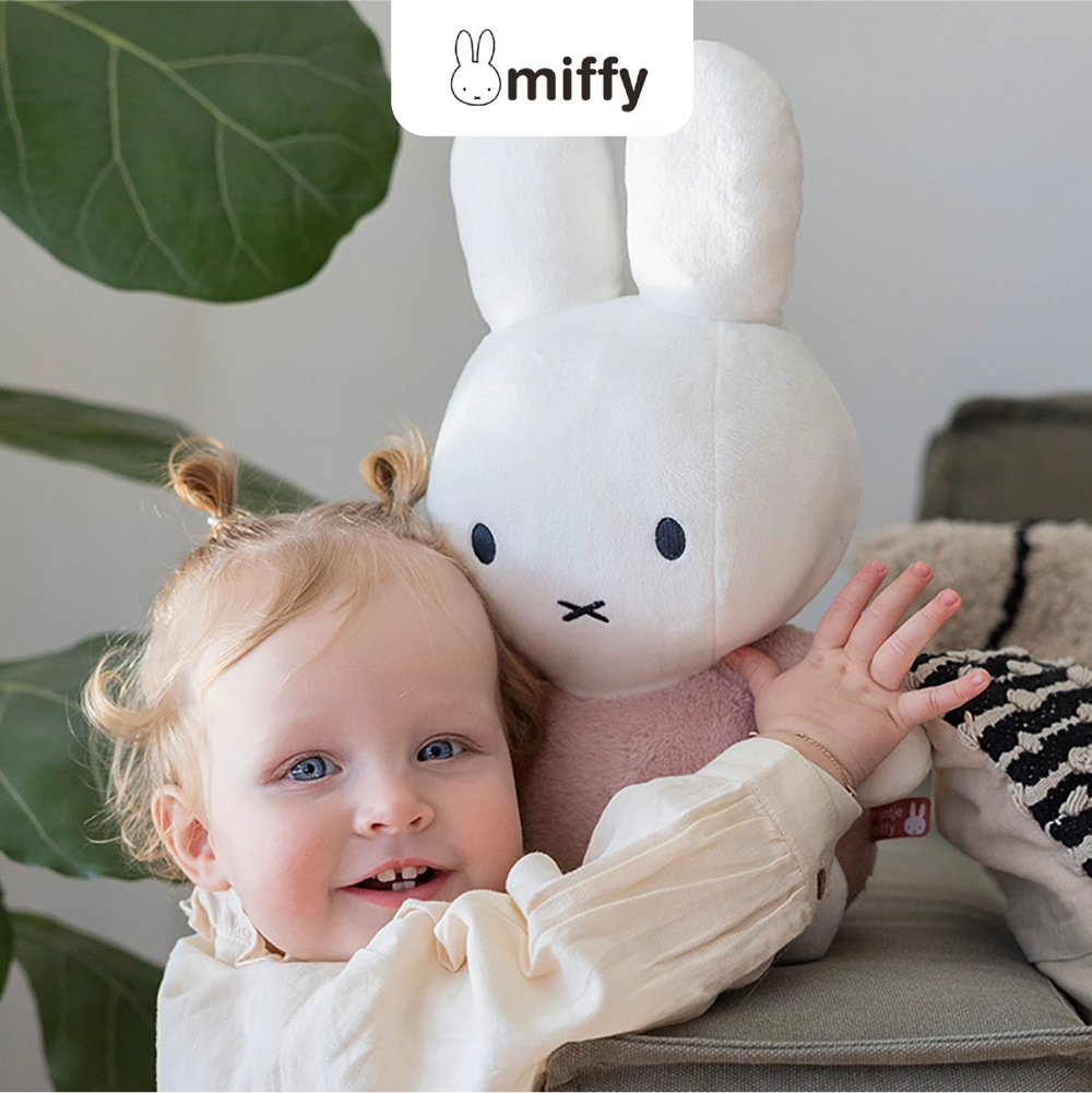 MIFFY Cuddle with Bell 35cm Fluffy Pink