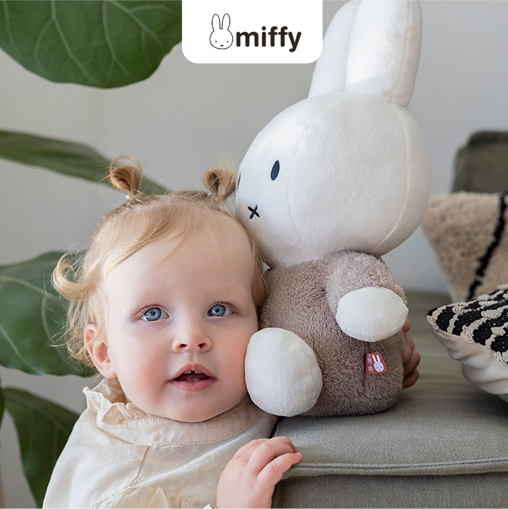 MIFFY Cuddle with Bell 35cm Fluffy Taupe