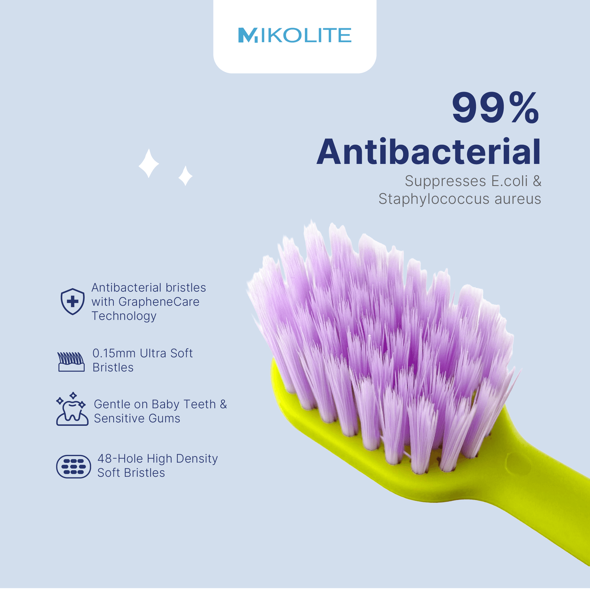 Mikolite Rom Child Soft Toothbrush x 2