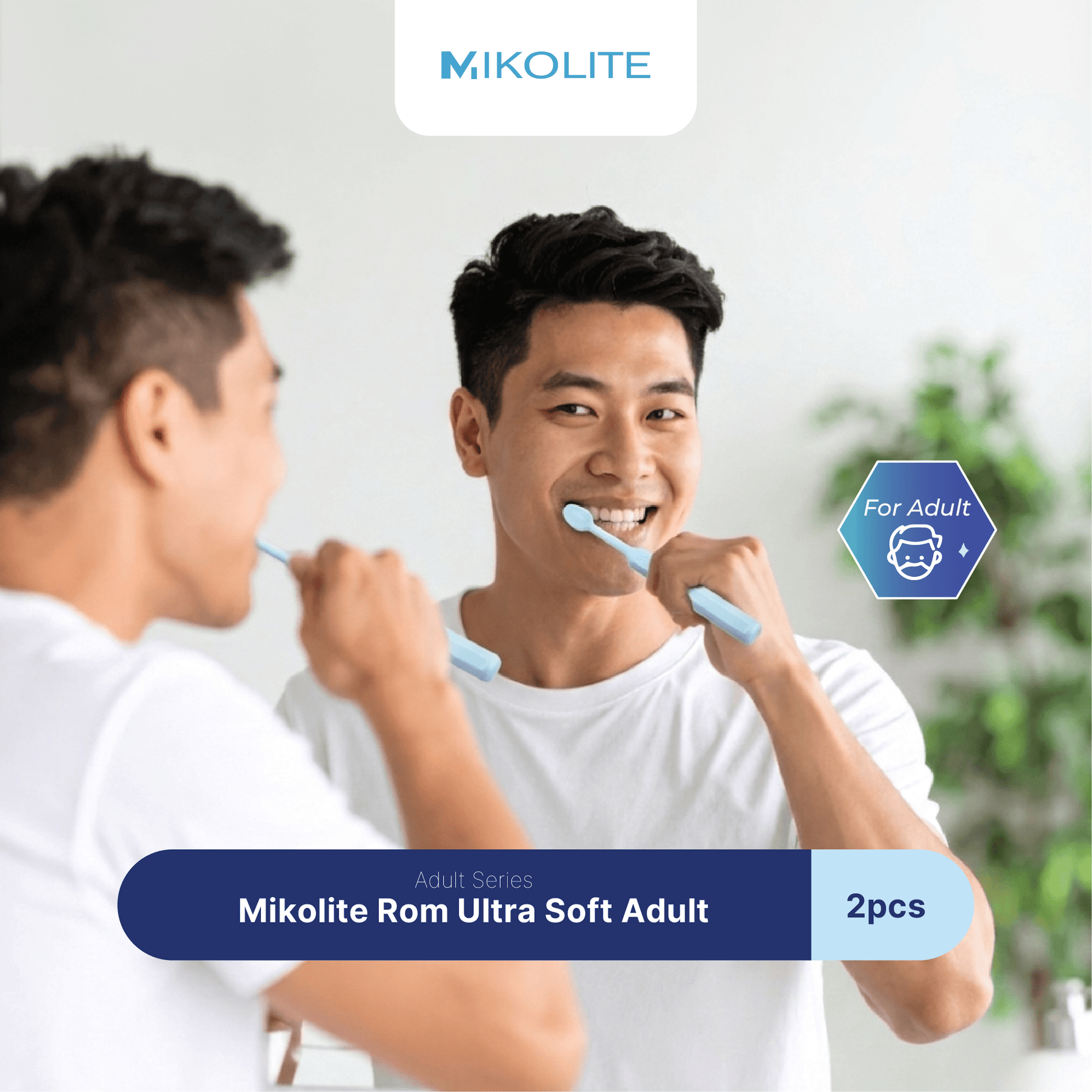 Mikolite Rom Ultra Soft Adult Toothbrush x 2