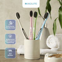 Mikolite Classic Bamboo Fiber Toothbrush Family Pack