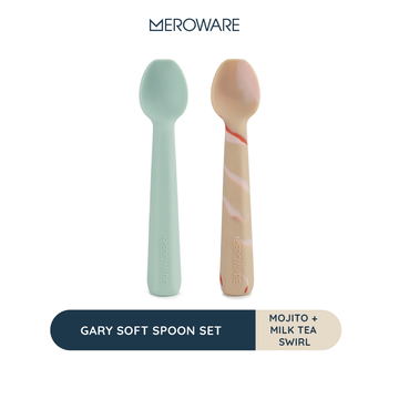 Meroware Gary Soft Spoon Set- Mojito + Milk Tea Swirl