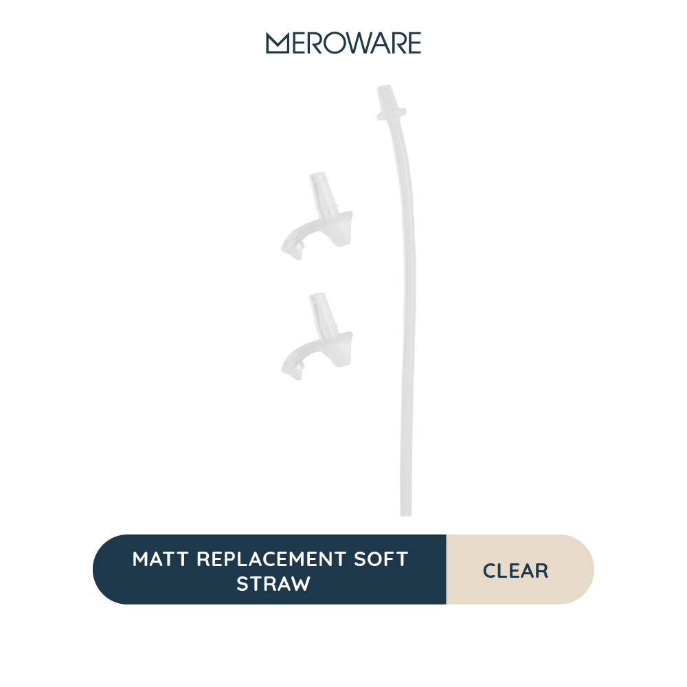 Meroware Matt Replacement Soft Straw- Clear
