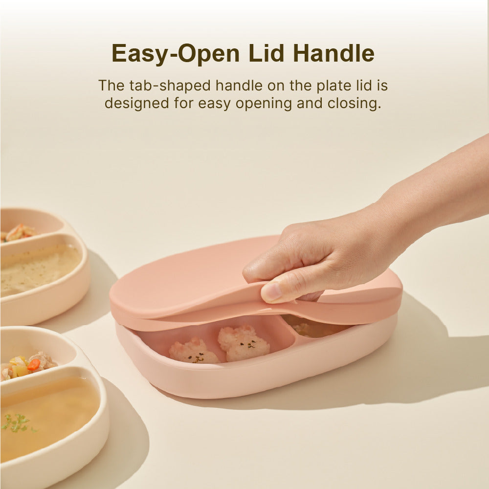 Moyuum Silicone Suction Food Plate - 5 Hole