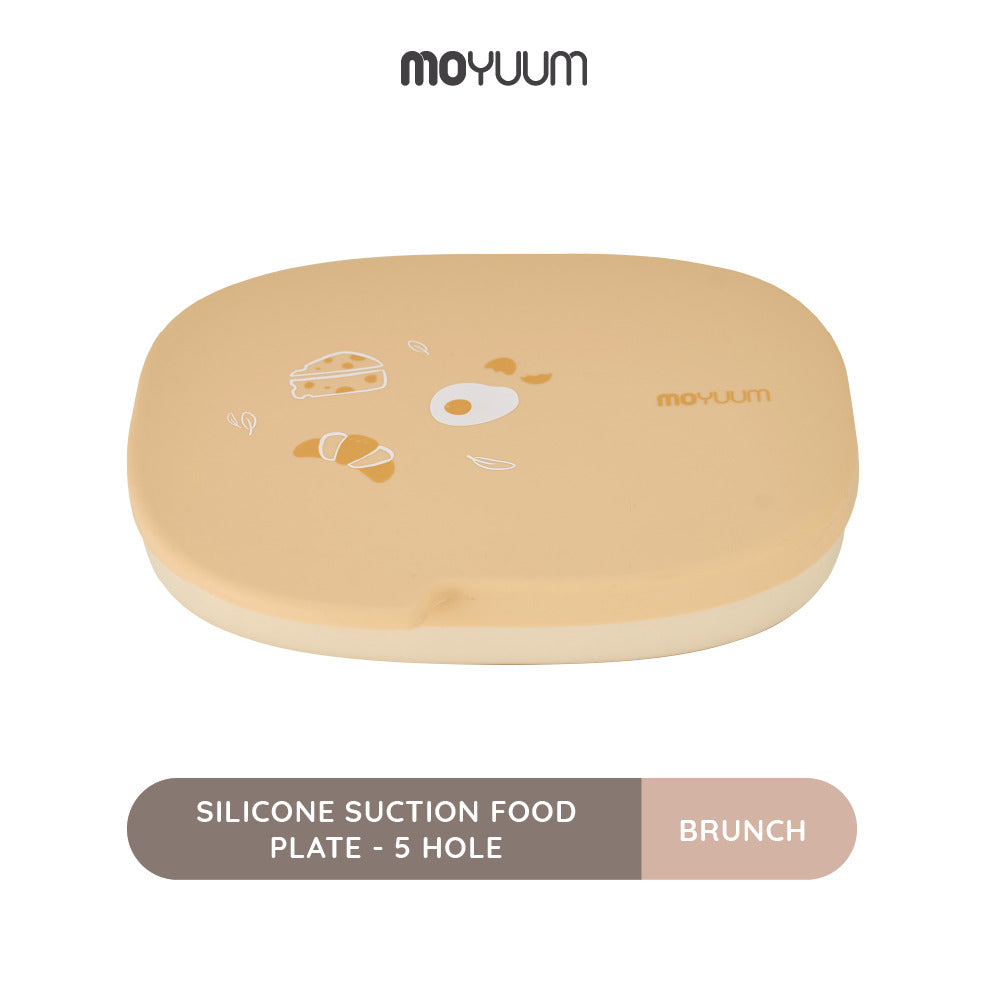 Moyuum Silicone Suction Food Plate - 5 Hole - Astra Family