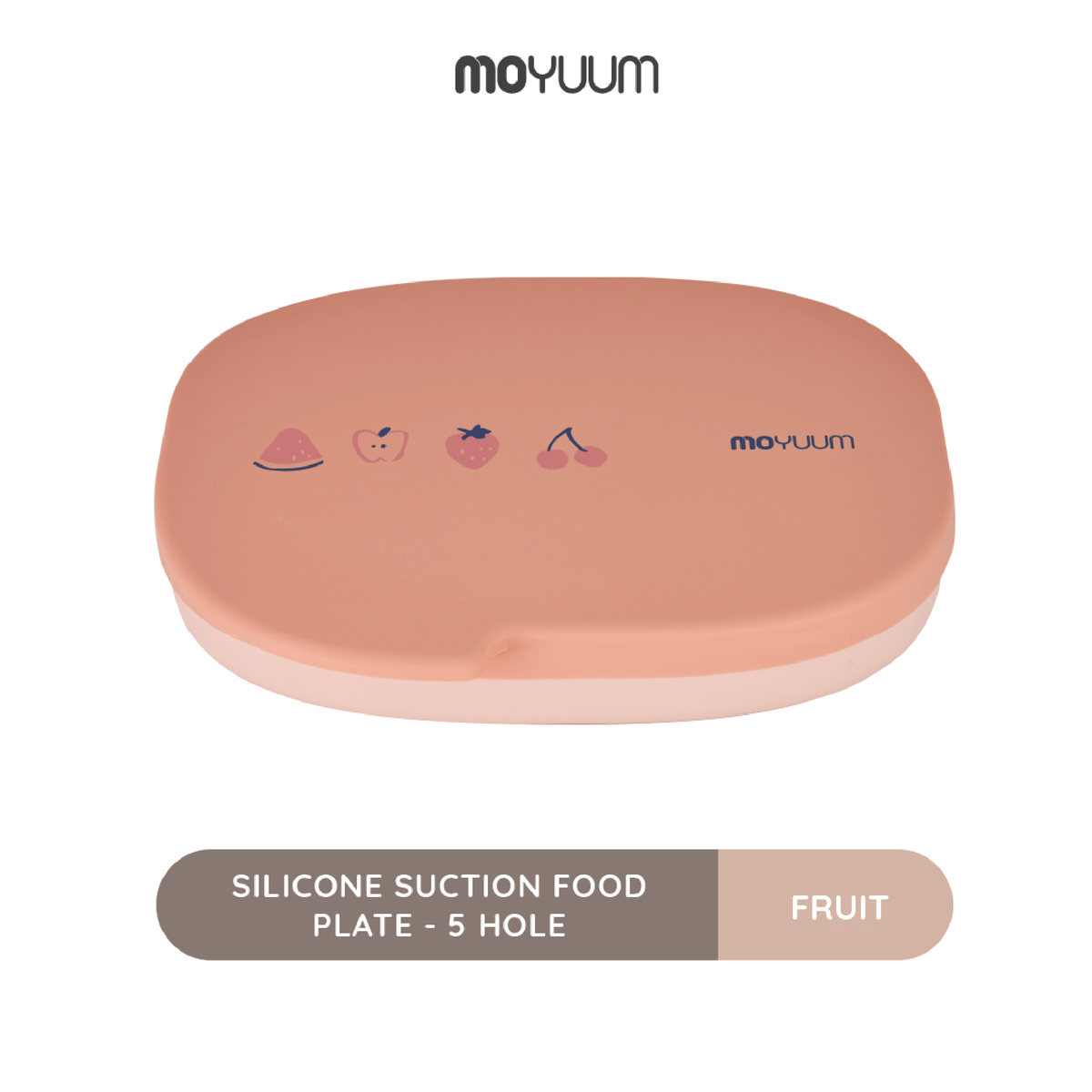 Moyuum Silicone Suction Food Plate - 5 Hole - Astra Family