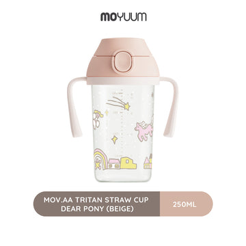 Moyuum Mov.aa Tritan Straw cup Dear Pony 250ml (beige)