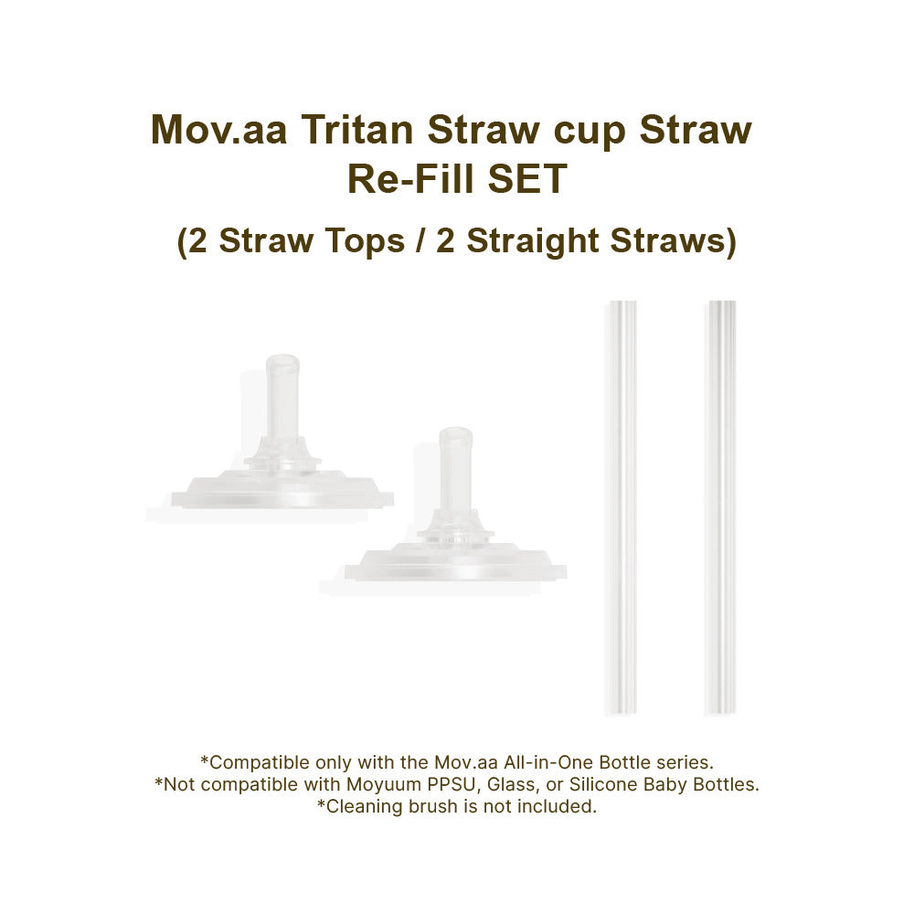 Mov.aa Tritan Straw cup Straw Re-Fill SET