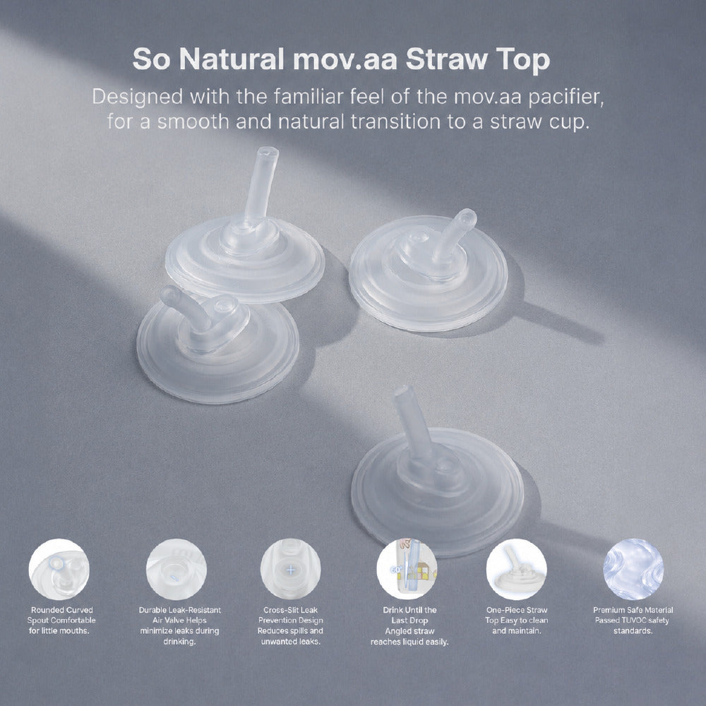 Moyuum Mov.aa Tritan Straw Cup One Touch Cap Set (beige)