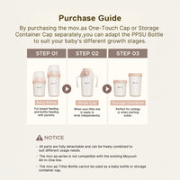 Moyuum Mov.aa Tritan Straw Cup One Touch Cap Set (beige)