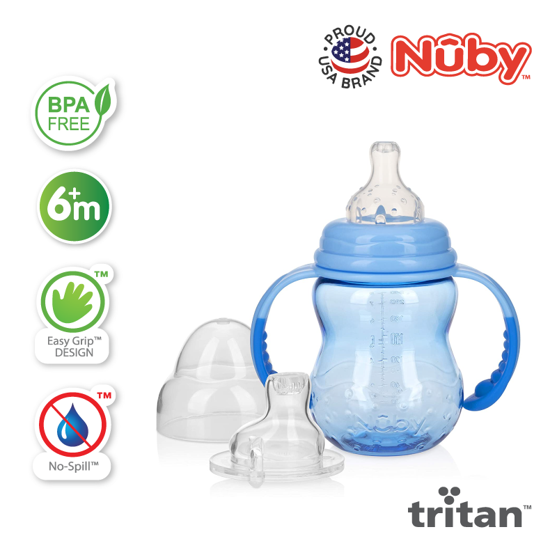 Astra Family Nuby Tritan baby bottle - blue.