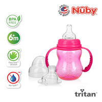 Astra Family Nuby Trinity baby bottle - pink.