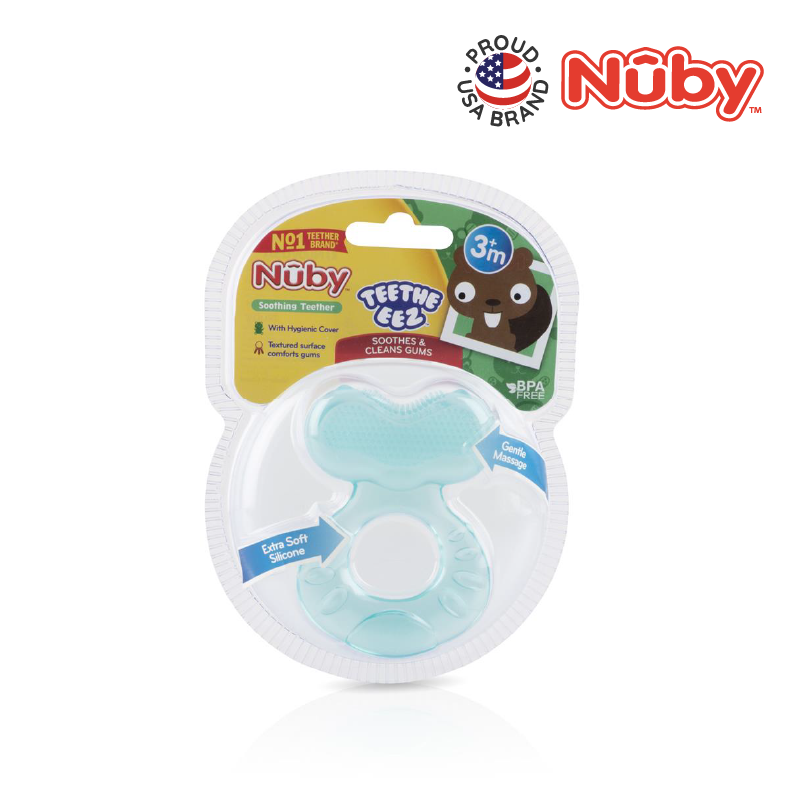 Astra Family Blue Silicone Fish Shaped Teether with Bristles and Case