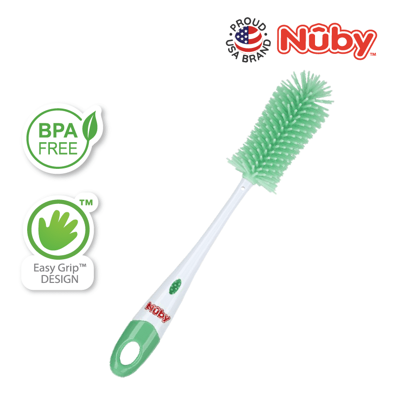 Astra Family A green brush with the word nuby on it.