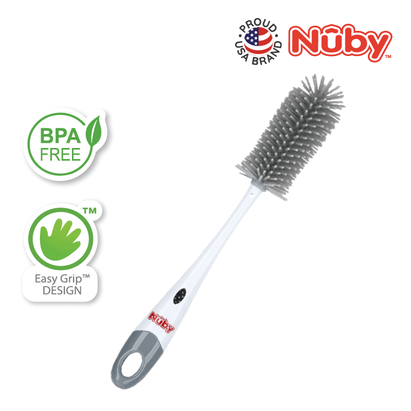 Astra Family The nuby brush is shown with the words bpa free and bpa free.
