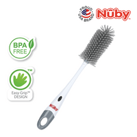 Astra Family The nuby brush is shown with the words bpa free and bpa free.