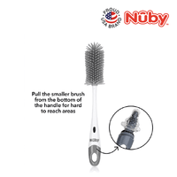 Astra Family The nuby brush is shown with the instructions for use.